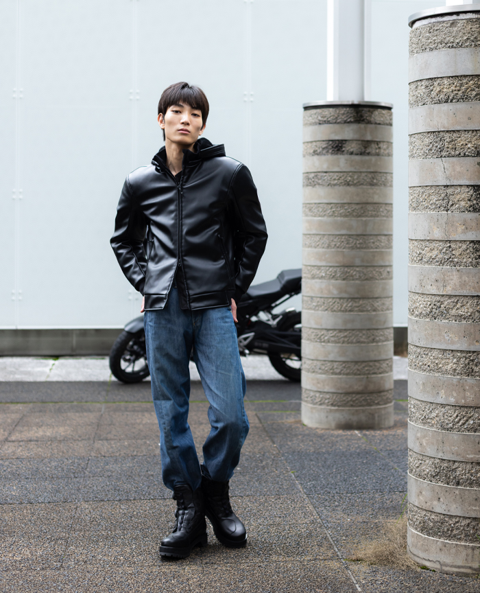 ■身長178cm　体重59kg　着用サイズL