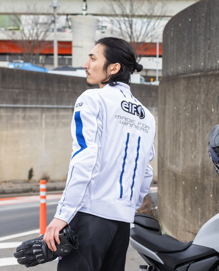 ■バックスタイル　［ホワイト＆ブルー］