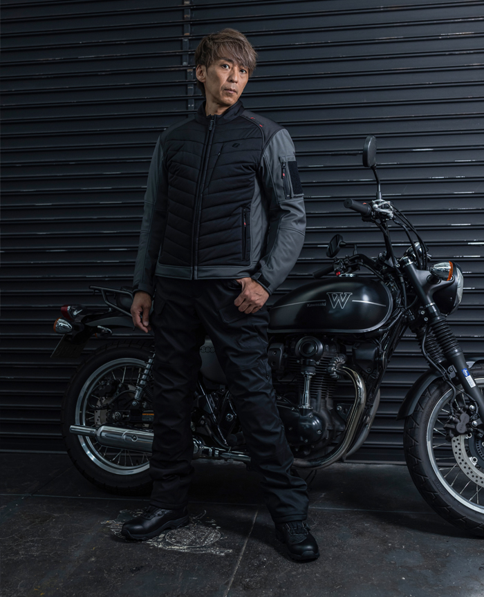 ■フロントスタイル　［チャコールグレー］　身長178cm　体重59kg　着用サイズL